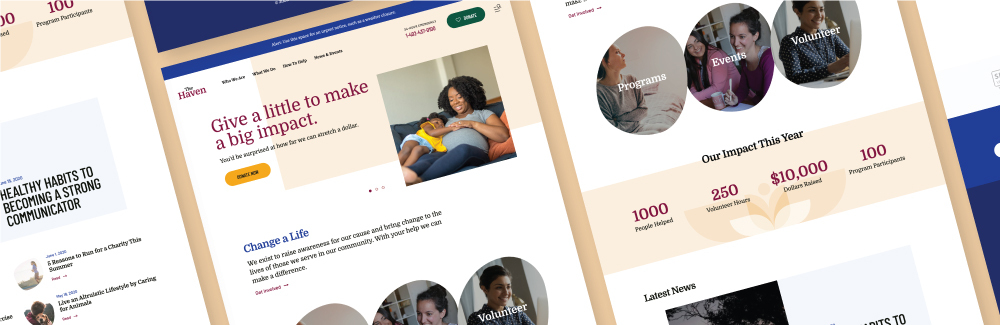 a website theme built specifically for domestic violence organizations