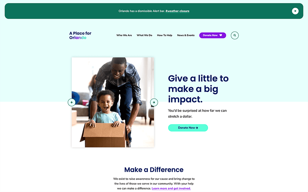 Nonprofit Website Design Momento
