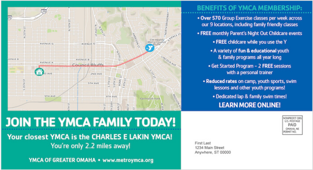 YMCA direct mailer