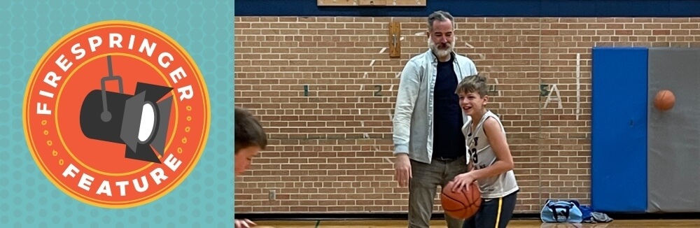 Aaron Grauer coaching basketball