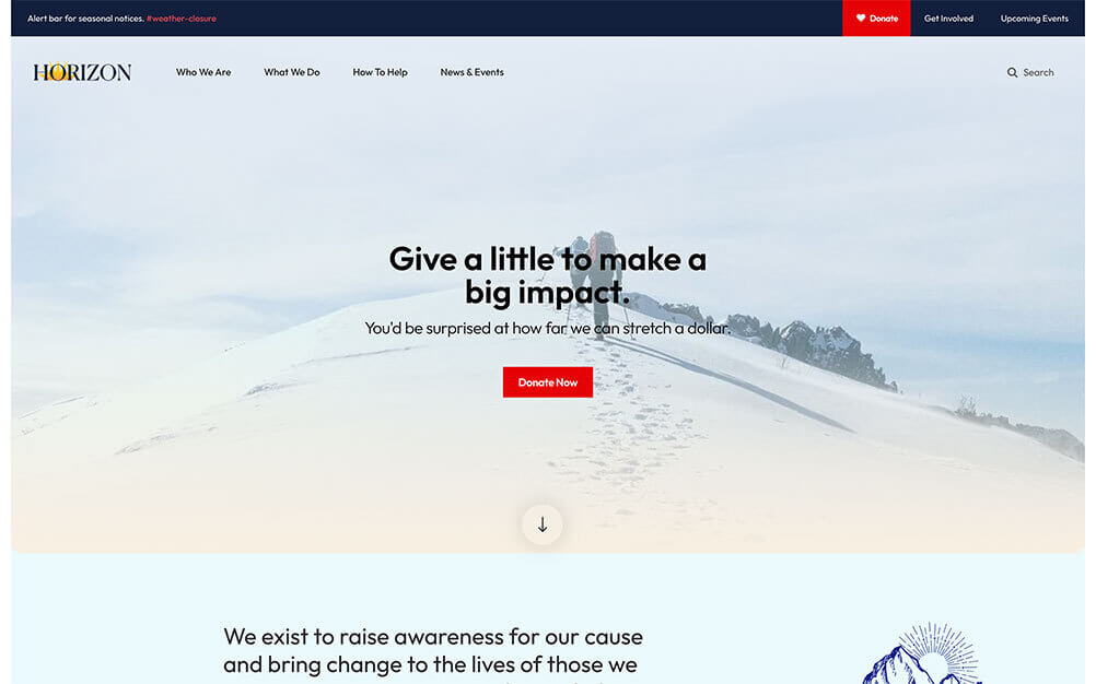 Nonprofit Website Design Skyline