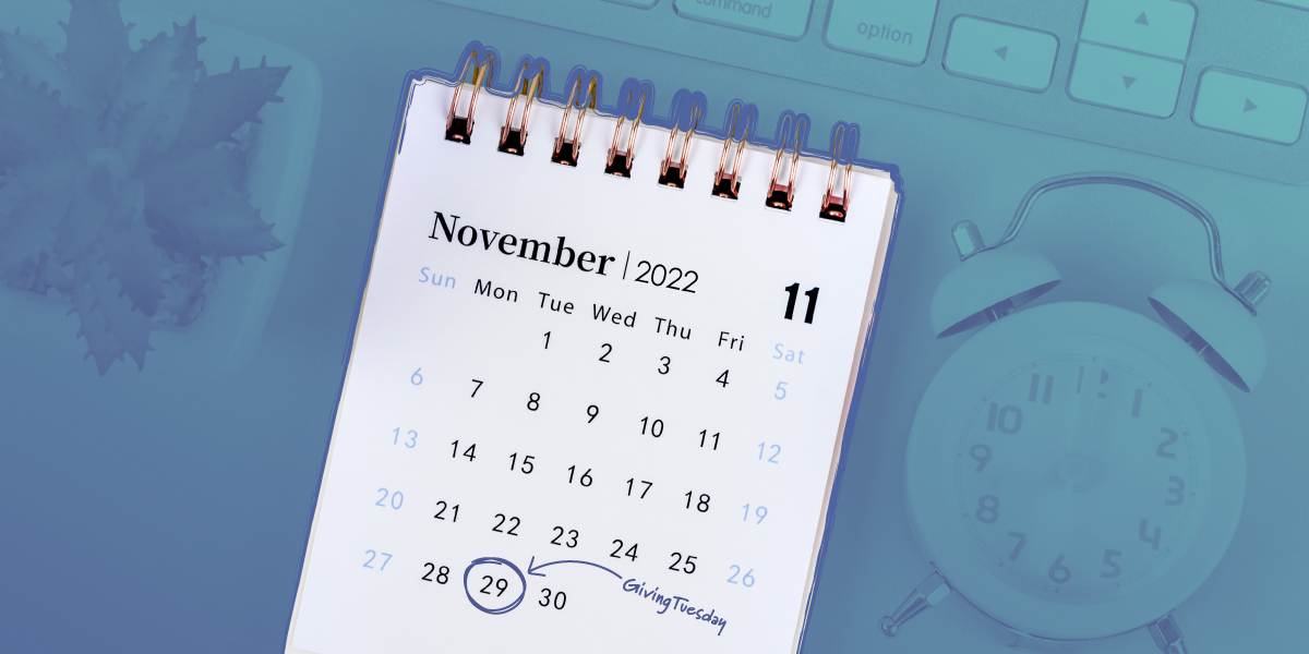 a calendar with the GivingTuesday date circled