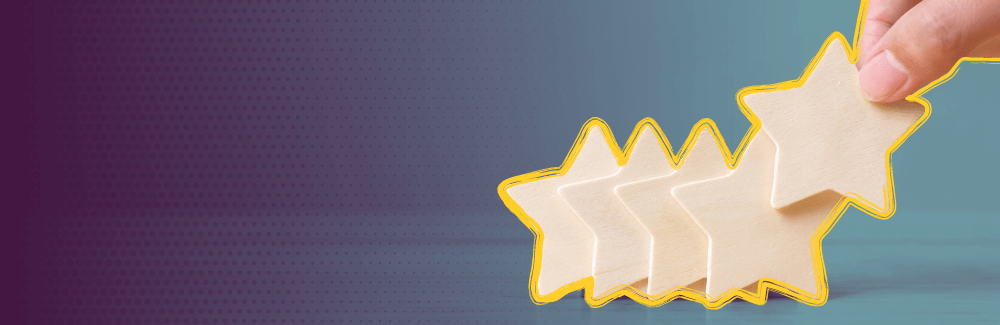 a line of stars to represent star customers